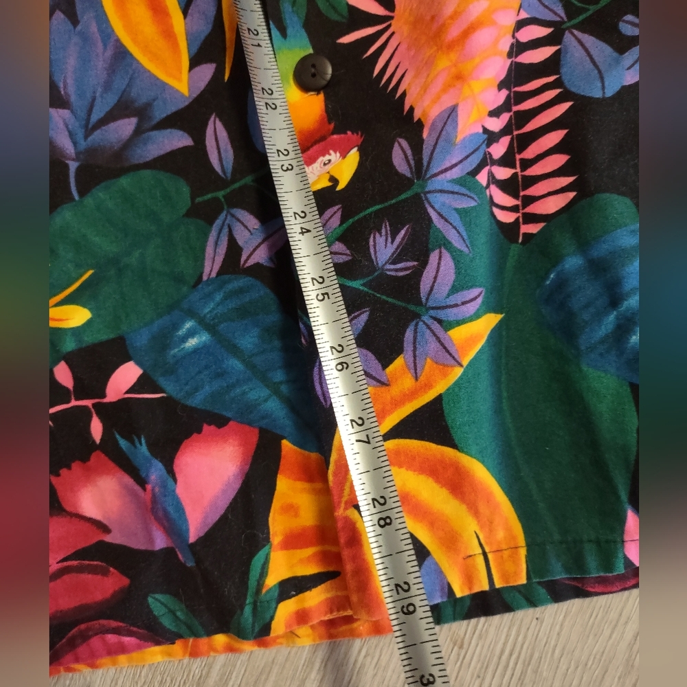 Vtg Mens Fun IslandHawaiian Shirt Excellent Sz Large Colorful Cotton Barbados - Picture 6 of 6
